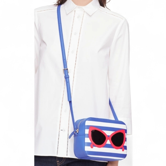 Kate Spade Make a Splash Mindy Stripes & Sunglasses Crossbody - Picture 2 of 6